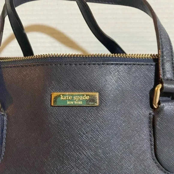 Kate spade blue saffiano leather satchel handbag - Picture 3 of 12
